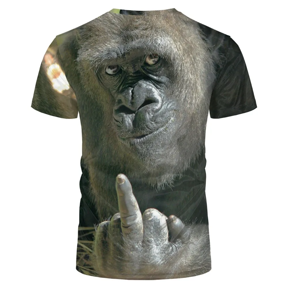 

Animal 3D orangutan print t shirt men's hip hop funny animal Tshirt casual breathable crew neck Short Sleeve T-Shirt Tops tees