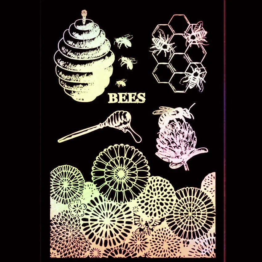 Горячая продажа цветок пчелы прозрачные штампы/Силиконовые печати Ролик Штамп