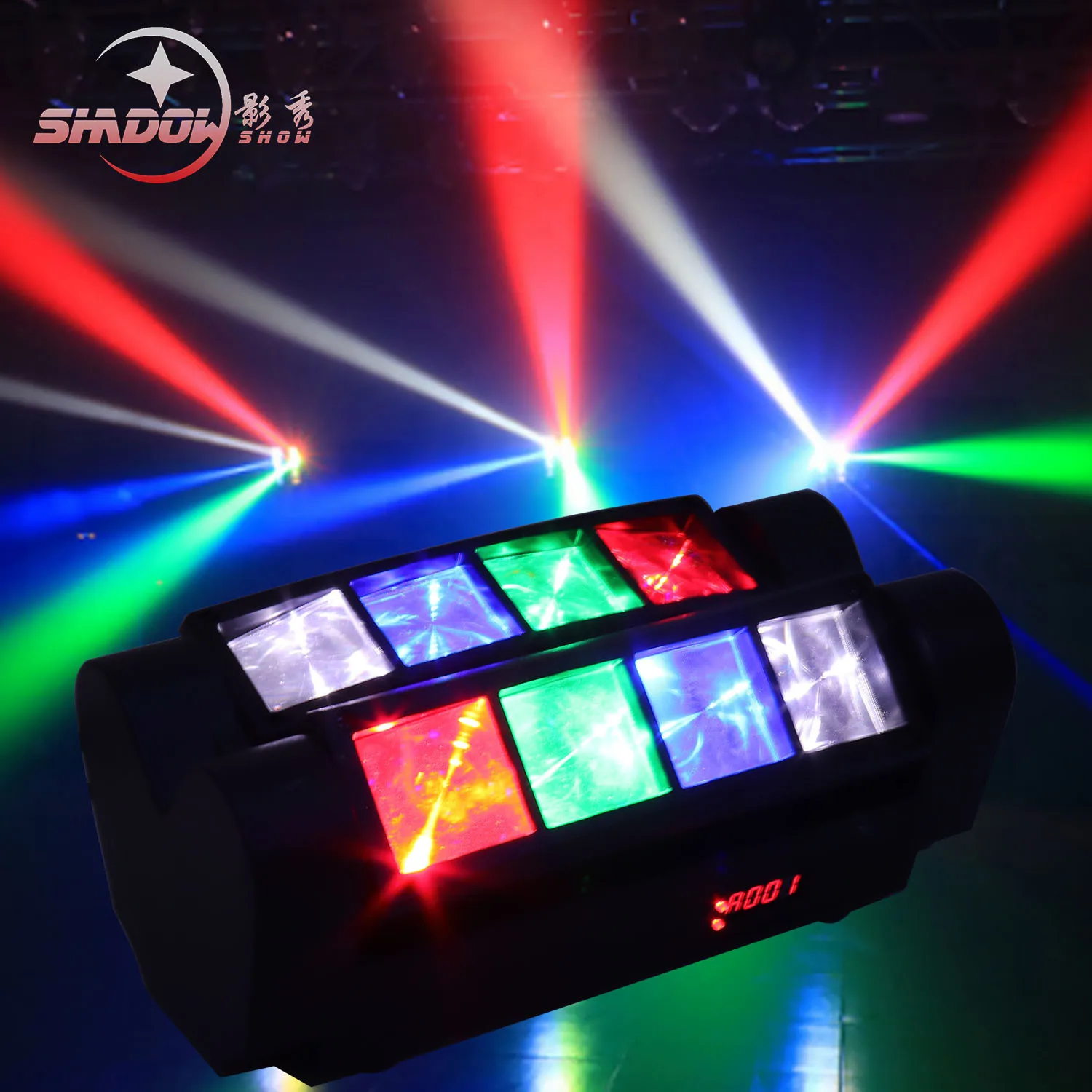 

Mini Led Eight-Eye Spider Light Sound Control Bar Stage Ktv Flashlight Eight Beam Lights Laser Moving Head Light