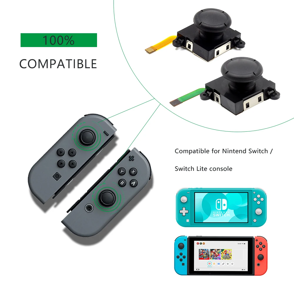 NS 3D аналоговый джойстик для пальца палочки запасные части Nintendo Switch Joy Con