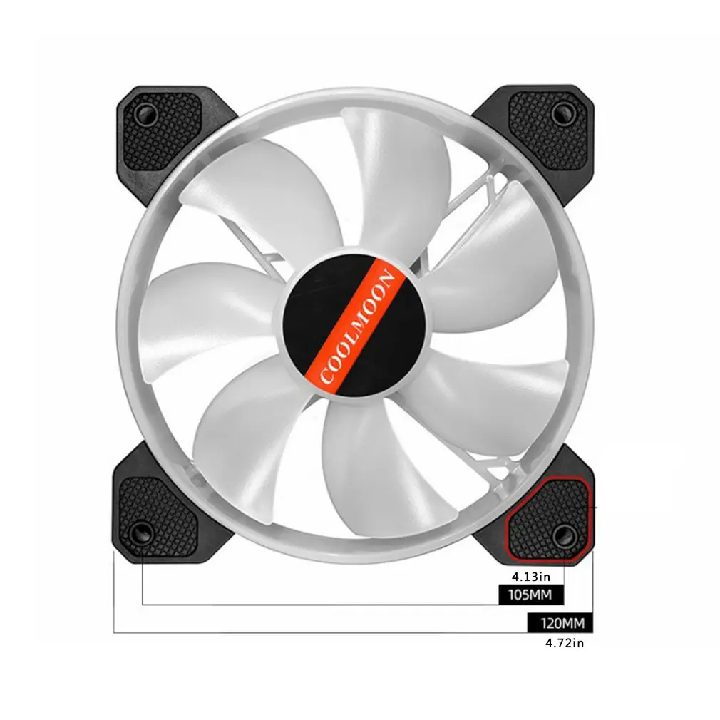 

Adjustable Cooler For Computer Case 6 Pin 12cm Desktop Computer Cooling Fan Adjustable Colorful Lamp Mute Radiator