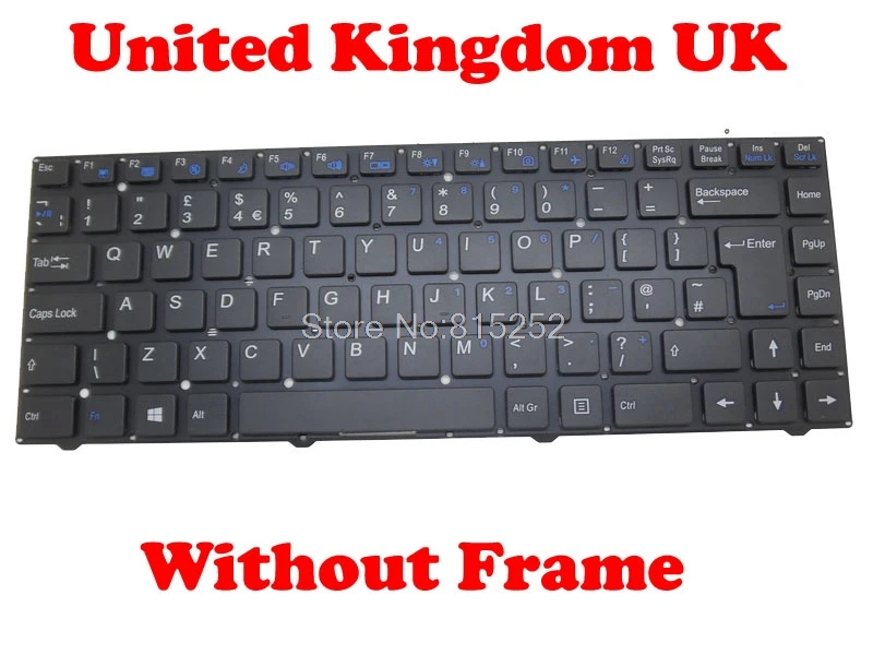 Английская клавиатура для CLEVO W540EU W740SU MP 12B86GB 430 6 80 W5400 190 1 4301W 4306W 002 12B86LHA01 SOE