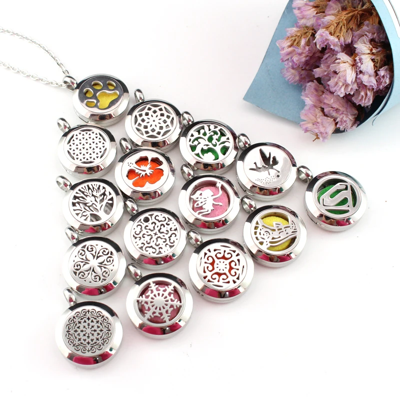 

1PC 20MM Magnetic Perfume Locket Pendant Essential Oil Locket Necklace Aromatherapy Diffuser Necklace Jewelry