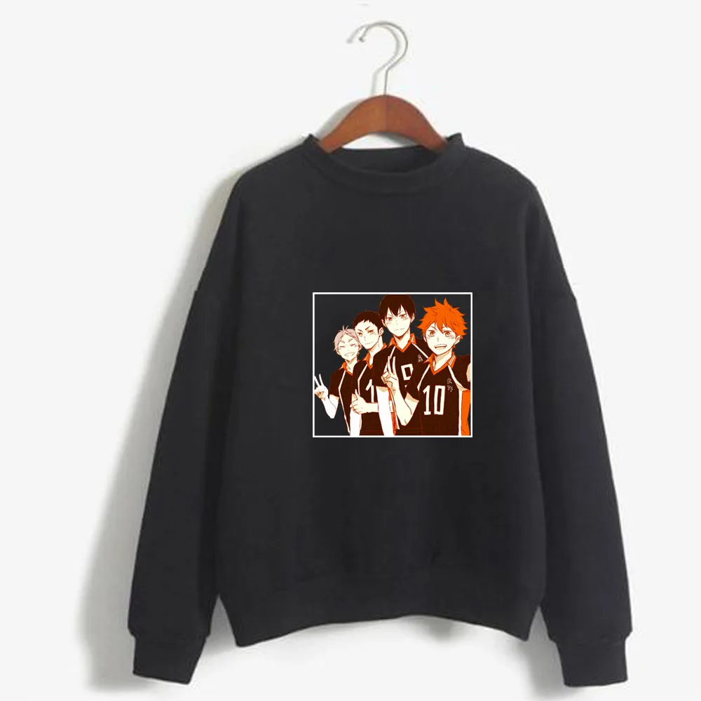 

Haikyuu Hot Anime Hoodie Fashion O-neck Long Sleeve Loose Casual Men