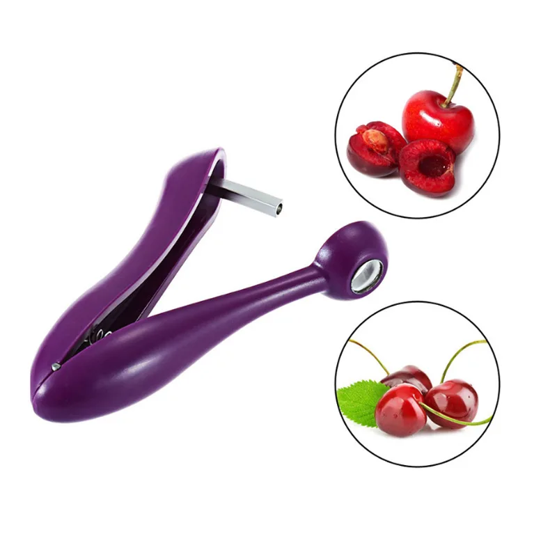 

New Cherry Pitter Plastic Fruits Tools Fast Remove Cherry Core Seed Remover Enucleate Keep Complete Kitchen Gadgets Accessories