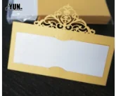 10 шт. лазерная резка сиденье карты винтажные настольные номер визитная карточка