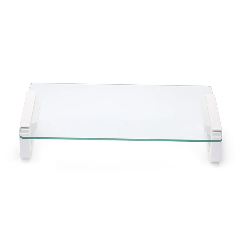 Monitor Stand Base Notebook Stand Tempered Glass Desktop Increase Rack 4-Port USB 3.0 Hub with USB Cable