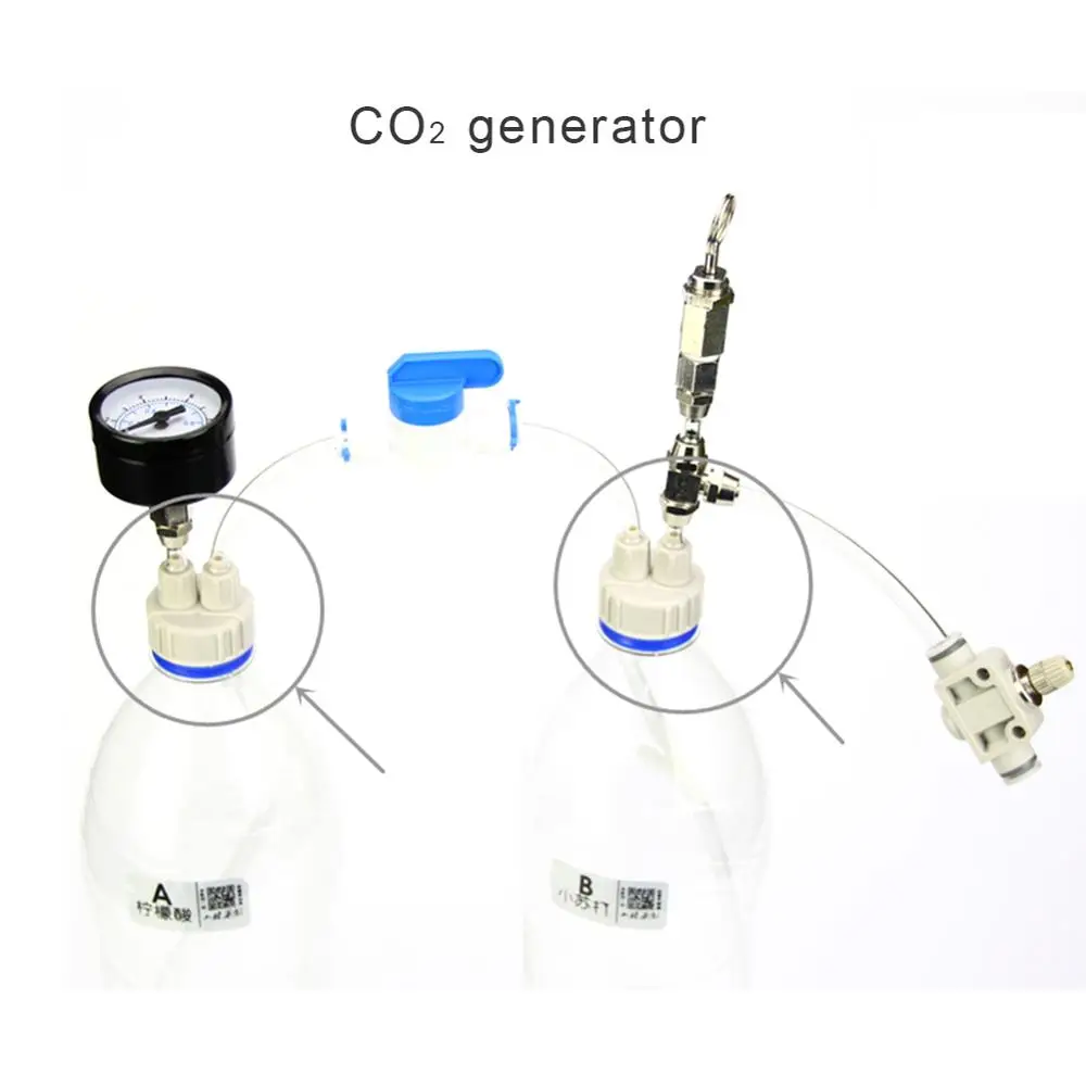 DIY co2 генератор аквариумные аксессуары водяной насос БЫСТРОРАЗЪЕМНАЯ