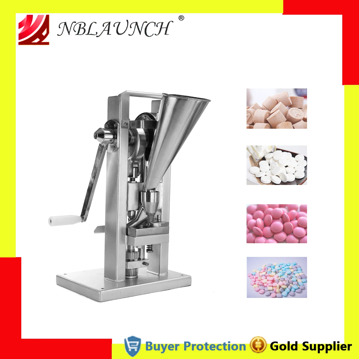 Manual Single Punch Tablet Presser Machine Medicine Milk Powder Pill Making Pressing TDP-0 Hand Operate Free shipping | Бытовая техника