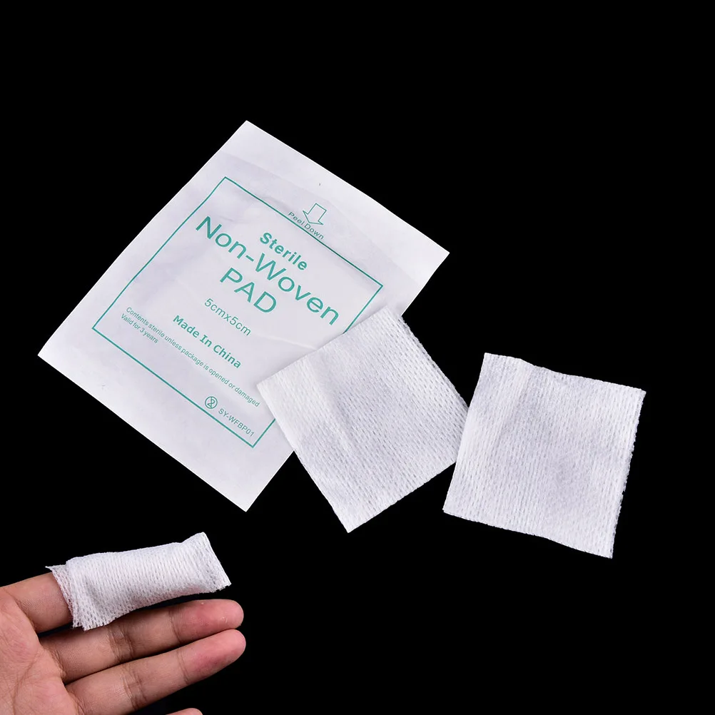 

10Pcs Hypoallergenic Non-woven Medical Adhesive Wound Dressing Band aid Bandage Large Wound First Aid Outdoor 5 x 5cm