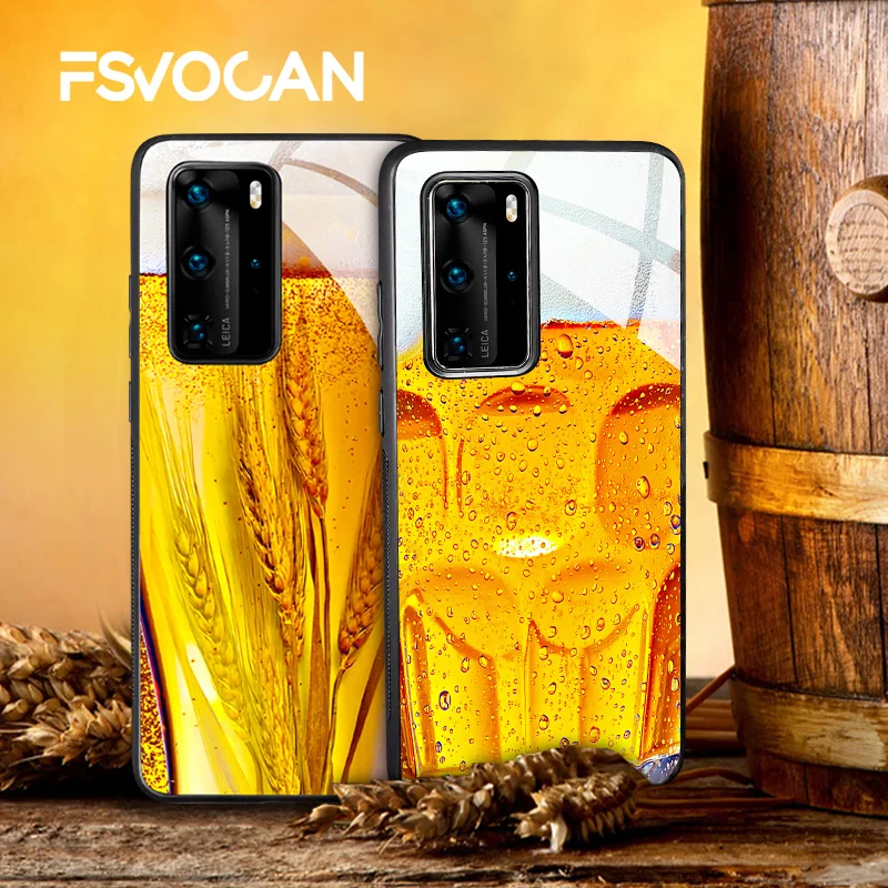 

Beer Bar Phone Case For Huawei P30 P40 P20 Lite E Pro Honor 10 10i Mate 20 30 Plus 8X 9X Nova 5T 5G Alcohol Bubble Drink Cover