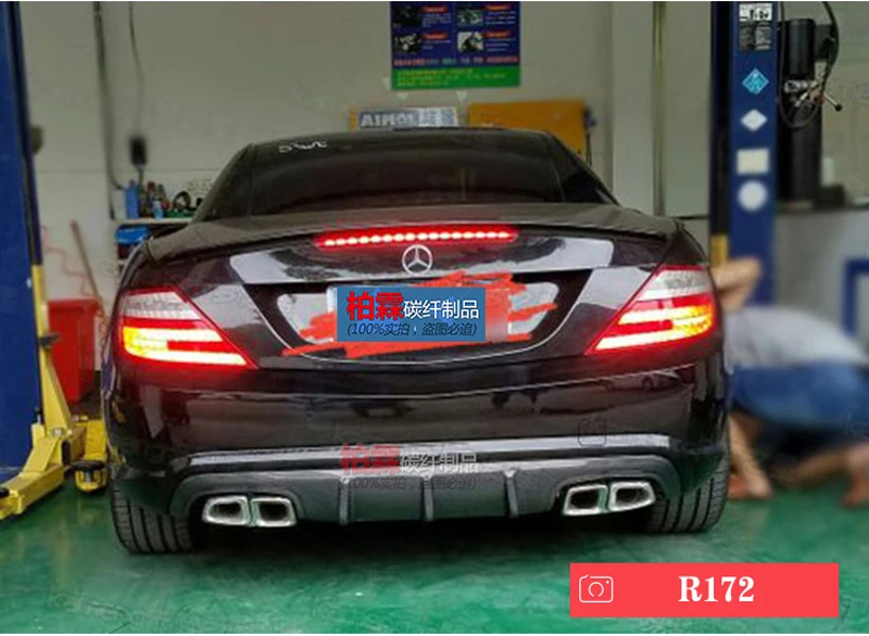 Углеродное волокно задний бампер спойлер Диффузор Крышка для Benz SLK Class R171 R172 SLK200