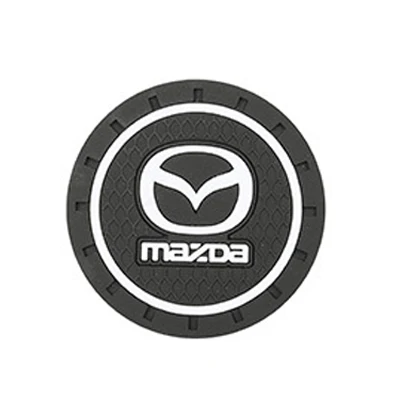 MZD Силиконовая черная Авто подставка для кофейной чашки слот нескользящий держатель из углеродного волокна коврик аксессуары для автомобиля защитный коврик аксессуары для домашнего интерьера - Цвет: MZD