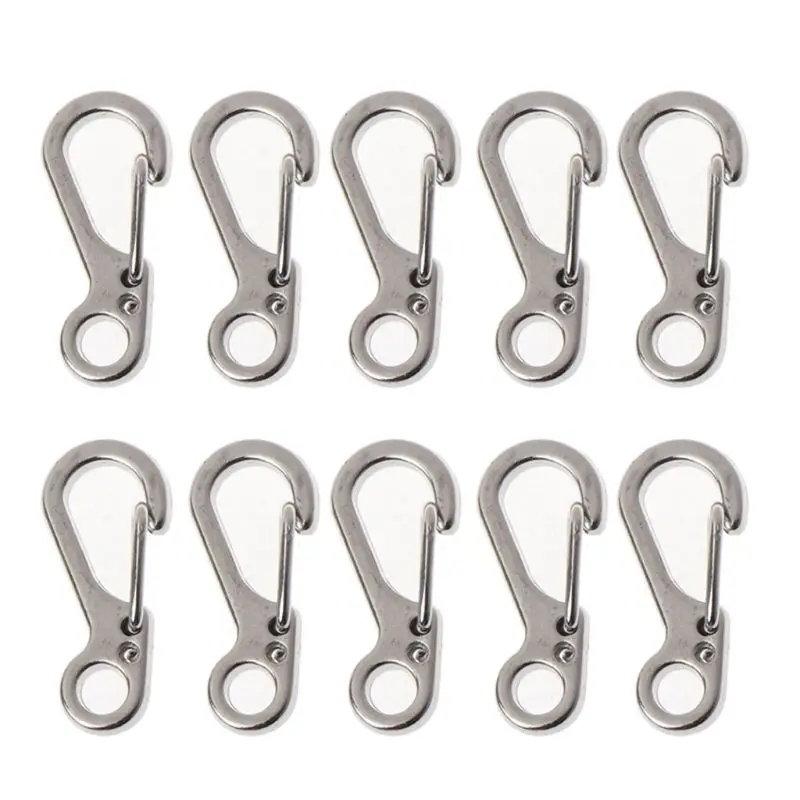 

10 Mini SF Carabiners Backpack Clips EDC Keychain Outdoor Tactical Survival Gear