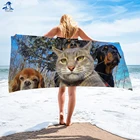 Полотенце для ванны из микрофибры с принтом кошек и собак