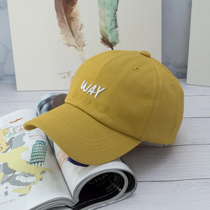 Шапка женская Мода простая вышивка буквами Корейская бейсболка версия ins кепка