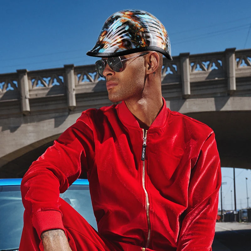 Мотоциклетный шлем с открытым лицом в стиле ретро для езды на мотоцикле Kawasaki Z800