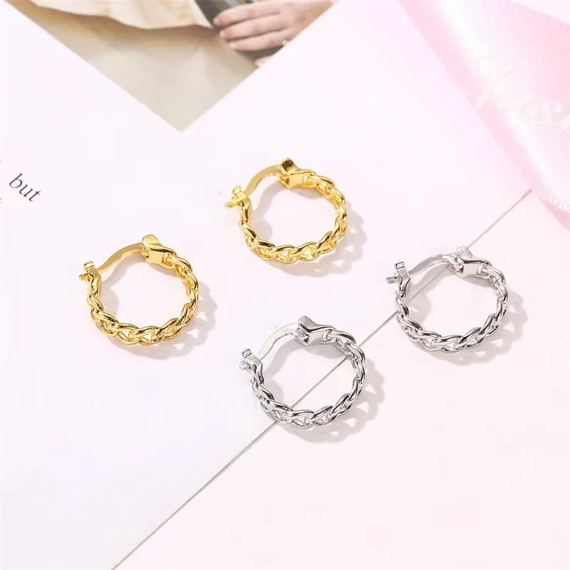 

Punk copper Thick Chain Big twist chain Earrings for Women irregular Party Wedding Earrings Fashion Jewelry Statement Brincos