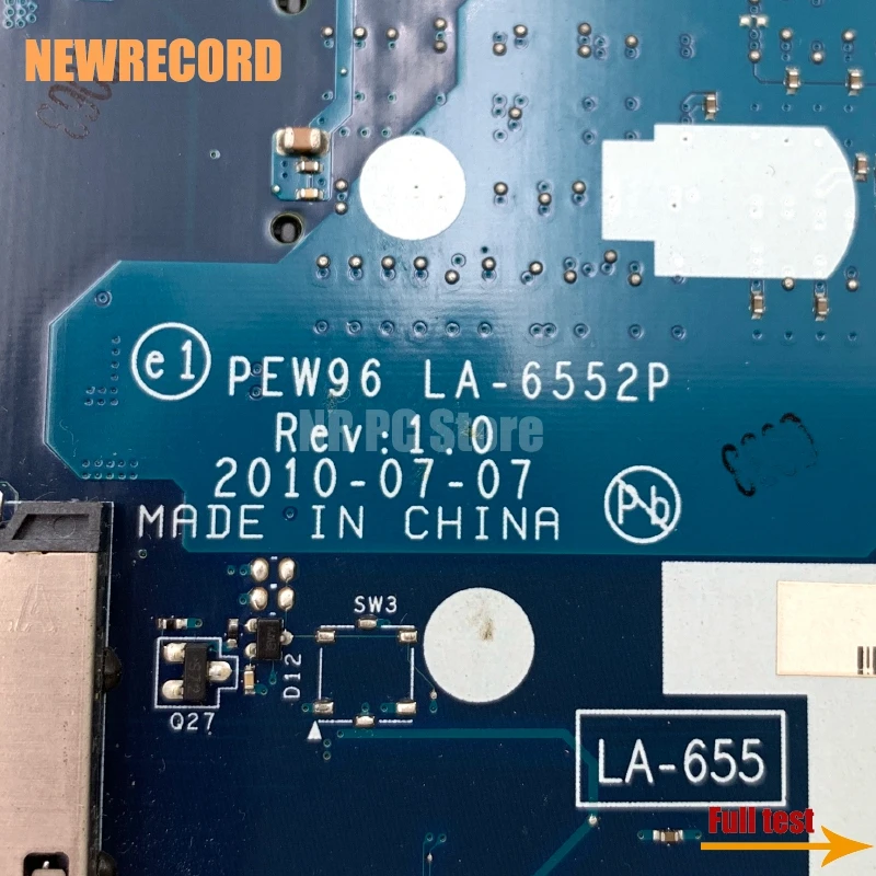 NEWRECORD LA-6552P NV50A MBR4602001 для ноутбука Acer aspire 5552 5552G материнская плата Разъем S1 DDR3 с