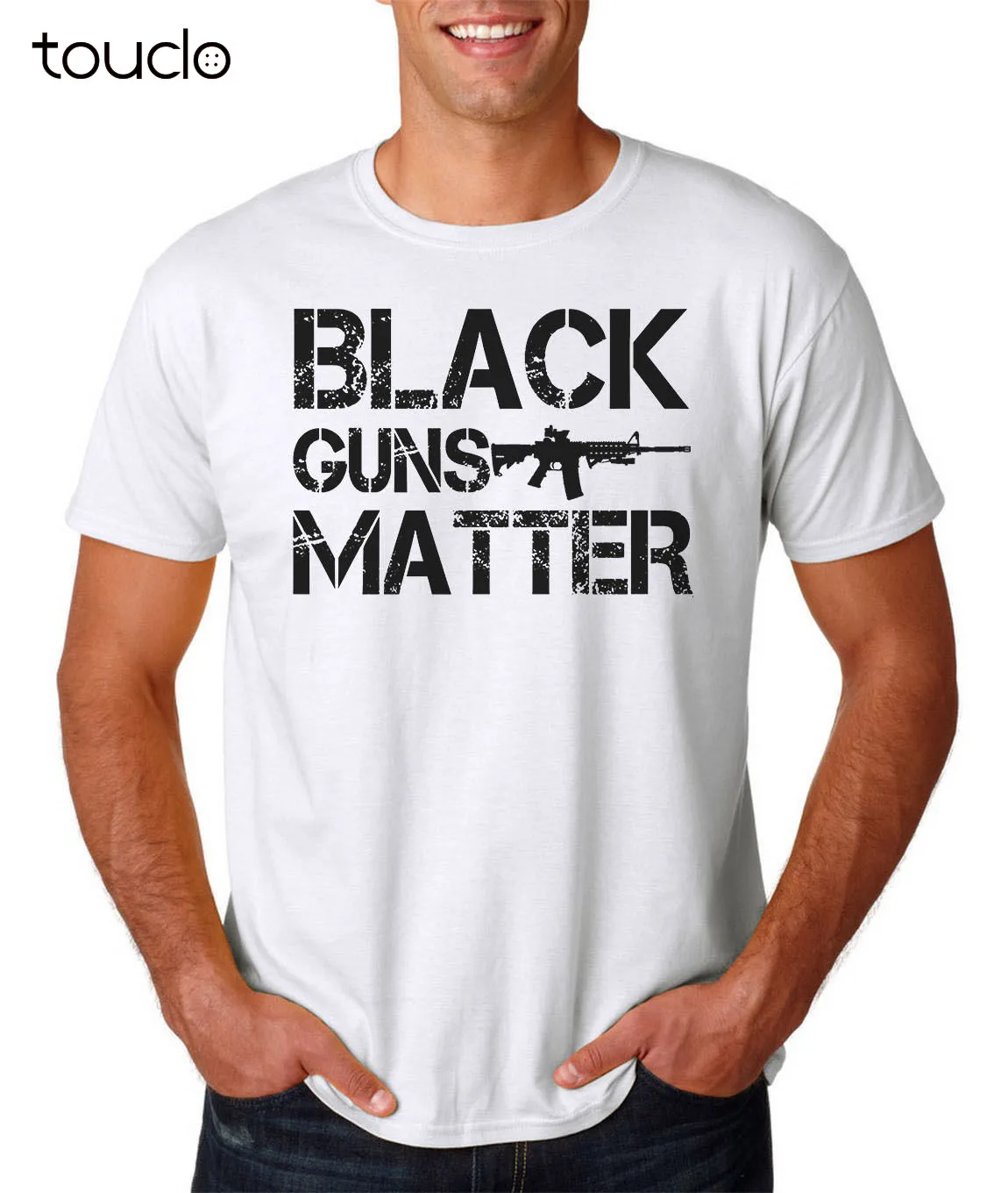 

Fashion Cool Men T-shirt Black Guns Matter T-Shirt, White S-3XL Lives 2nd Amendment Gun Rights AR-15 5.56