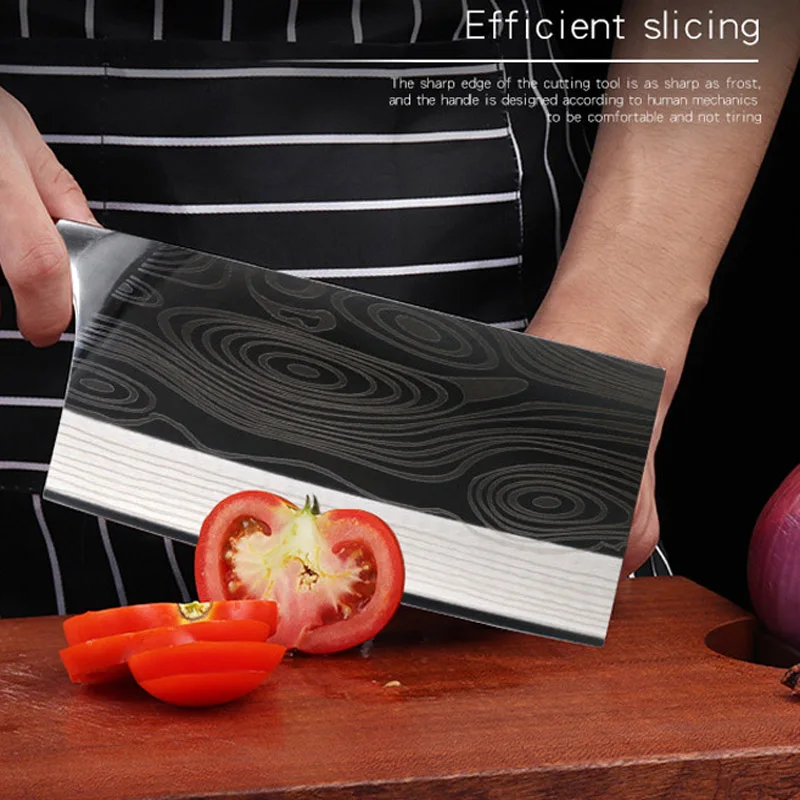 Liang Da 8 дюймов нож мясника из нержавеющей стали Pro кухонная деревянная ручка для