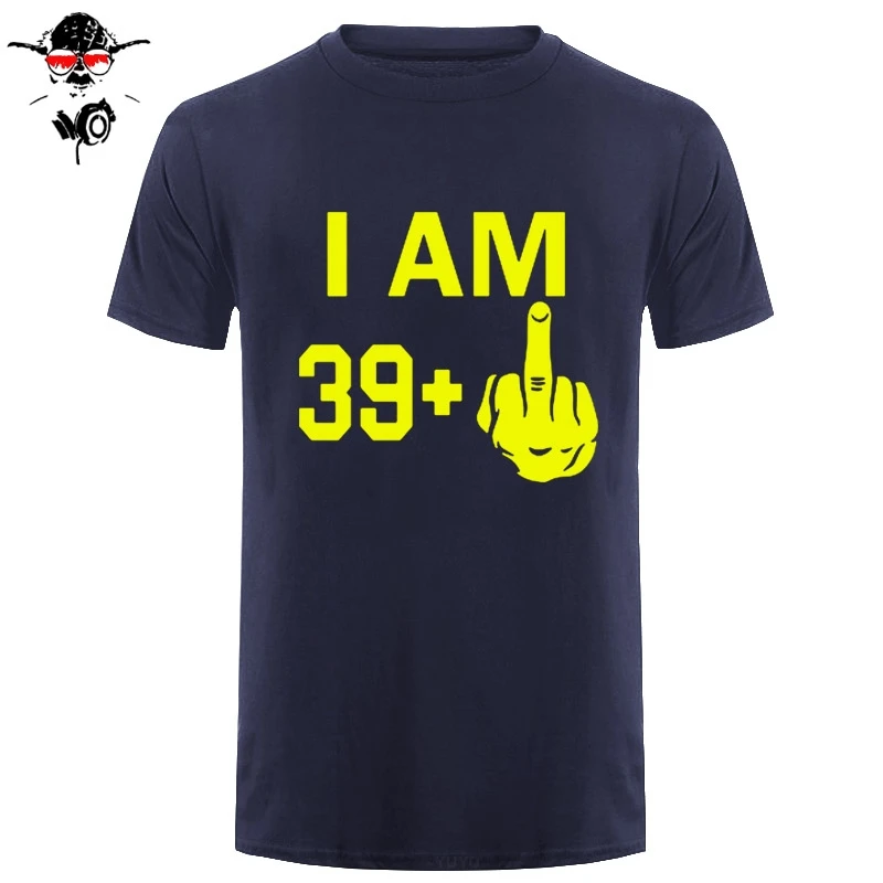 Футболка мужская с надписью I Am 39 Plus тенниска забавными подарками на день