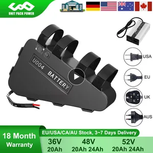 Батарея eBike 48V 52V 20Ah 24Ah 18650 треугольный Электрический велосипед Bateria для Bafang TSDZ2 1800W 1500W 1000W 750W 500W мотора