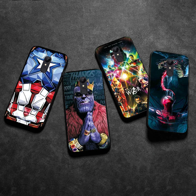 Чехол Venom Avengers для Xiaomi Redmi 4X Note 4 4X чехол для Redmi Note 6 Чехол Note 7 5 8 Pro черный ТПУ чехол для телефона Redmi Note 8T