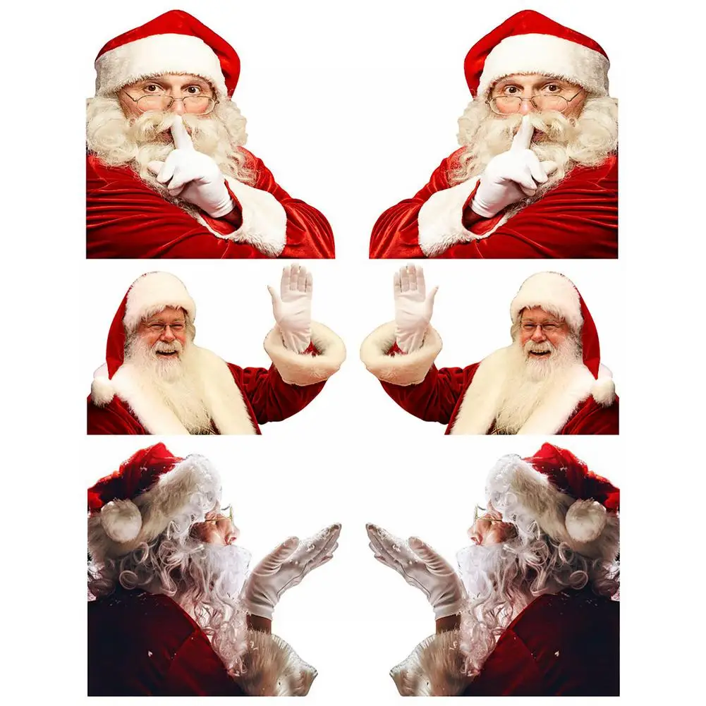 

1Set Car Window Sticker Santa Claus PVC Sturdy Decor Decal Auto Decoration Car Styling