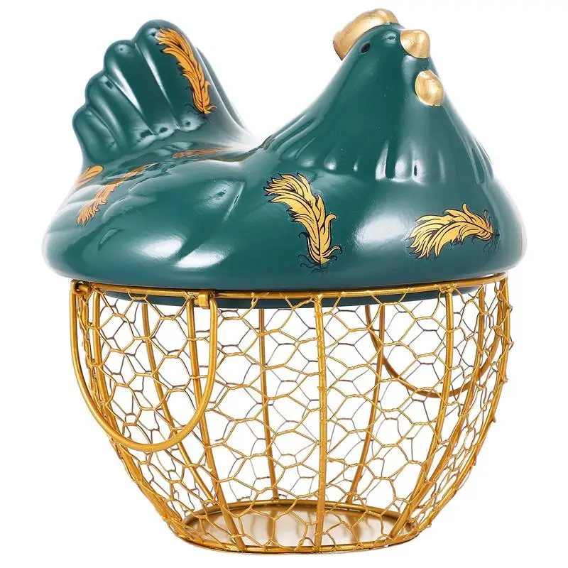 

1Pc Hen Storage Basket Personalized Egg Holder Chicken Shaped Egg Basket
