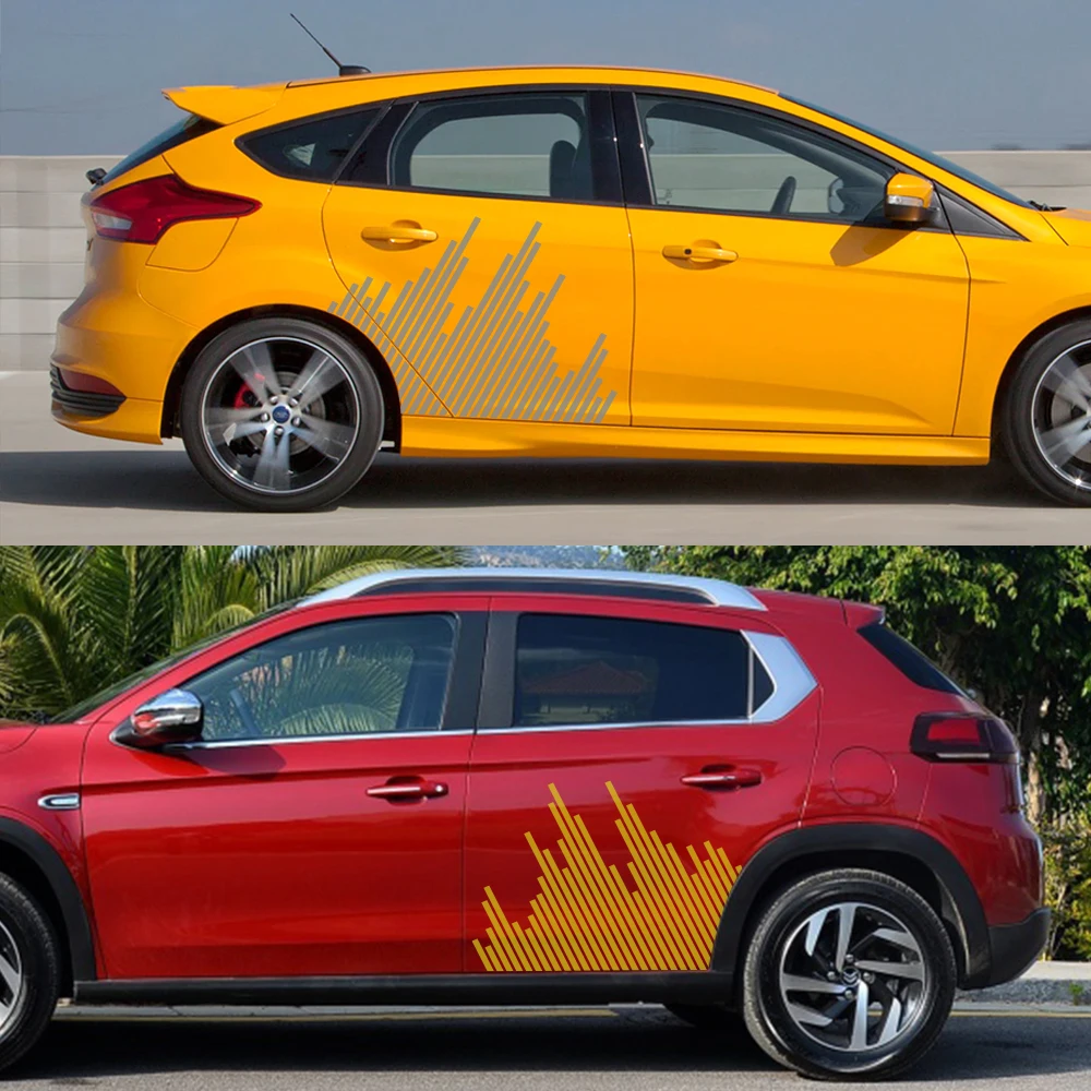 2 шт. автомобильный боковой двери наклейки на авто виниловая пленка нашивки для