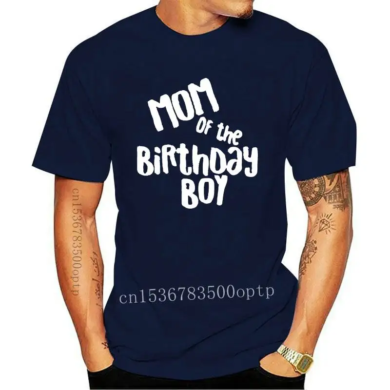 

Футболка с надписью «Mom of The Birthday» для мальчиков