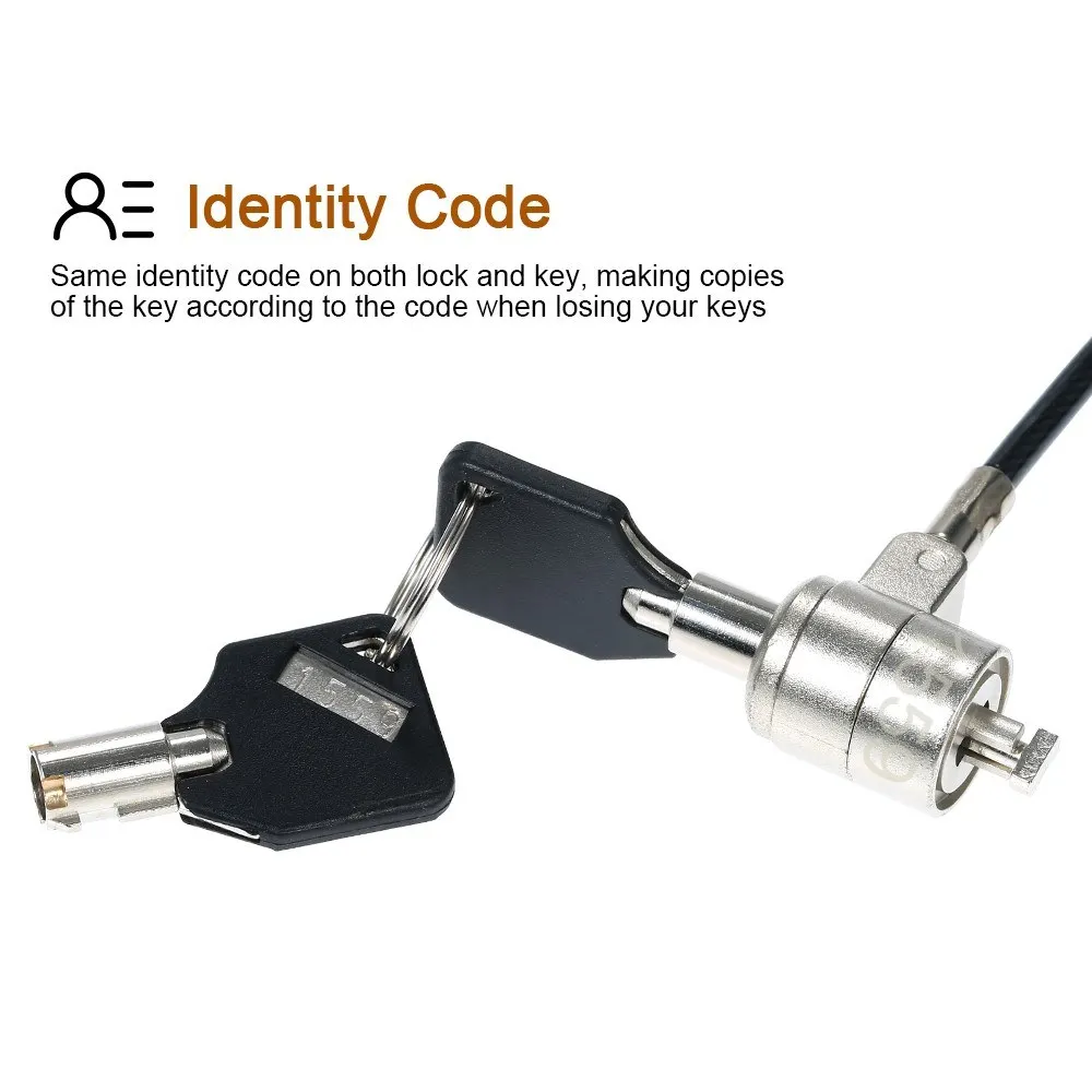 1 шт. индивидуальный ноутбук компьютер ключ безопасности кабель замок цепь H27953 6