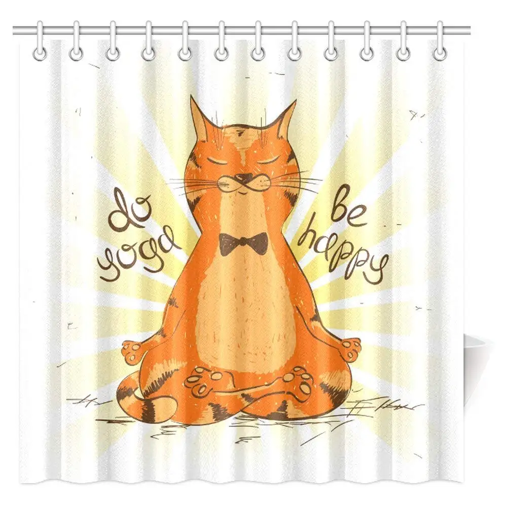 Забавный кот делает Йога мудрый шалфей животное Юмор умственная жизнь забавная