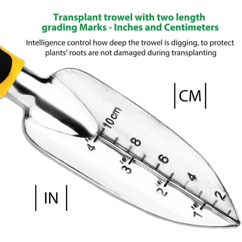 

Garden Tool Set, 4-Pack Gardening Gift, Including Shovel, Grower Hand, Transplant Shovel, Gardening Gloves-Weeding, Loosening, D