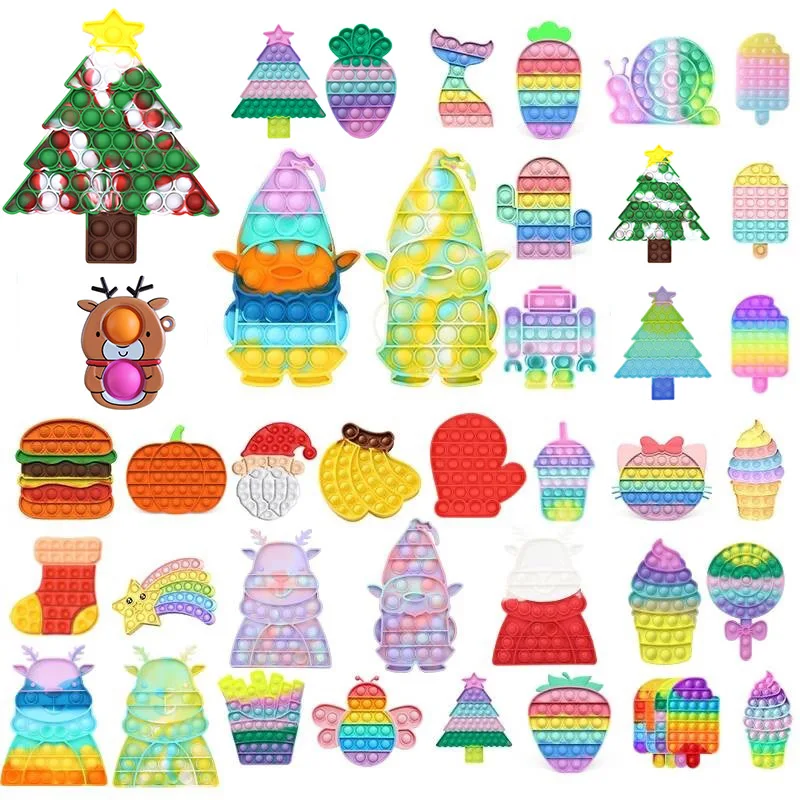 

Пузырьковая игрушка-антистресс для взрослых, Рождественская игрушка-антистресс