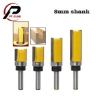 4 шт. 8 мм хвостовик заподлицо шаблон шаблон фрезы набор бит древесины верхний подшипник фрезерный инструмент Деревообработка фрезы
