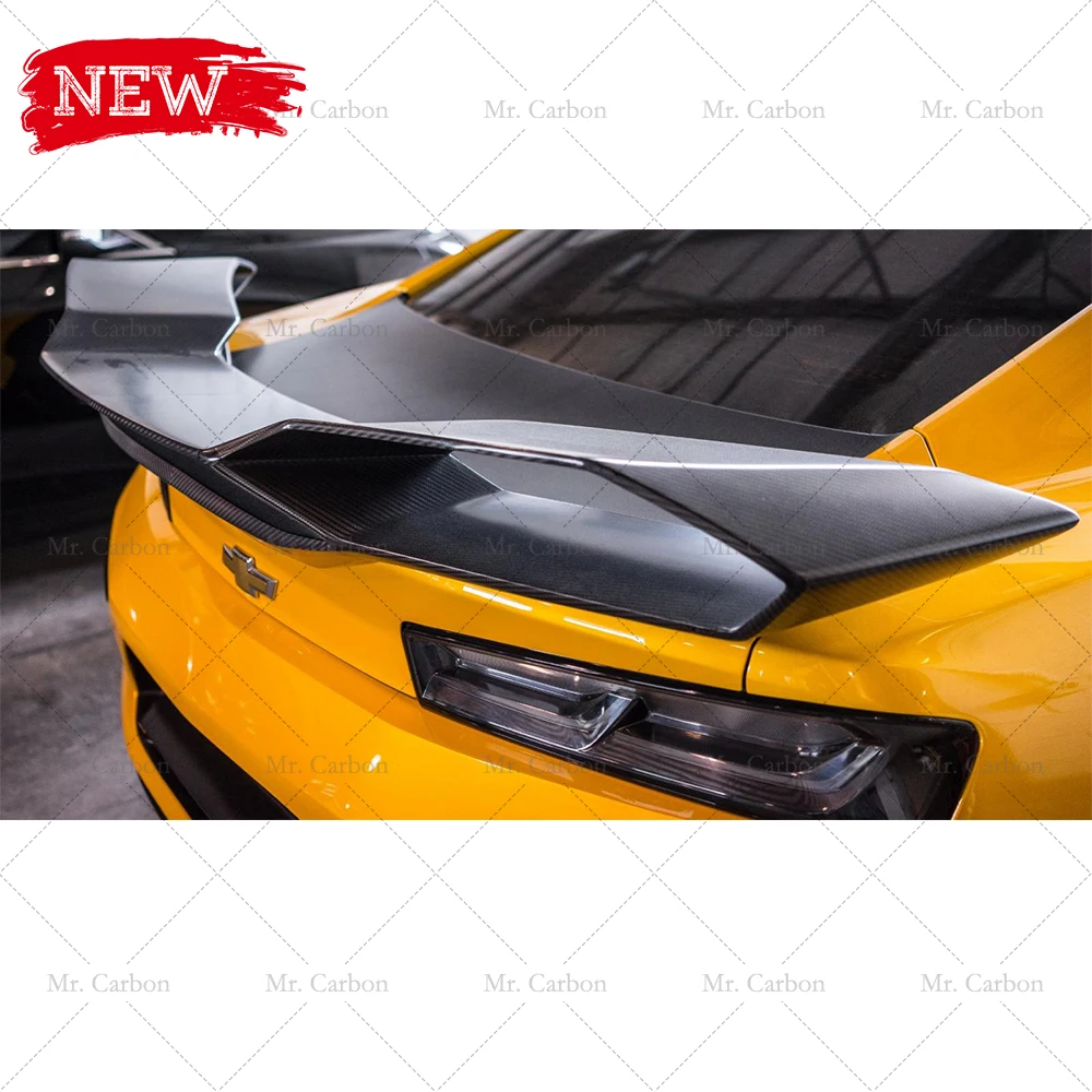 Для CHEVROLET CAMARO BUMBLEBEE GT WING трансформаторы из углеродного волокна 5 спойлер отделка