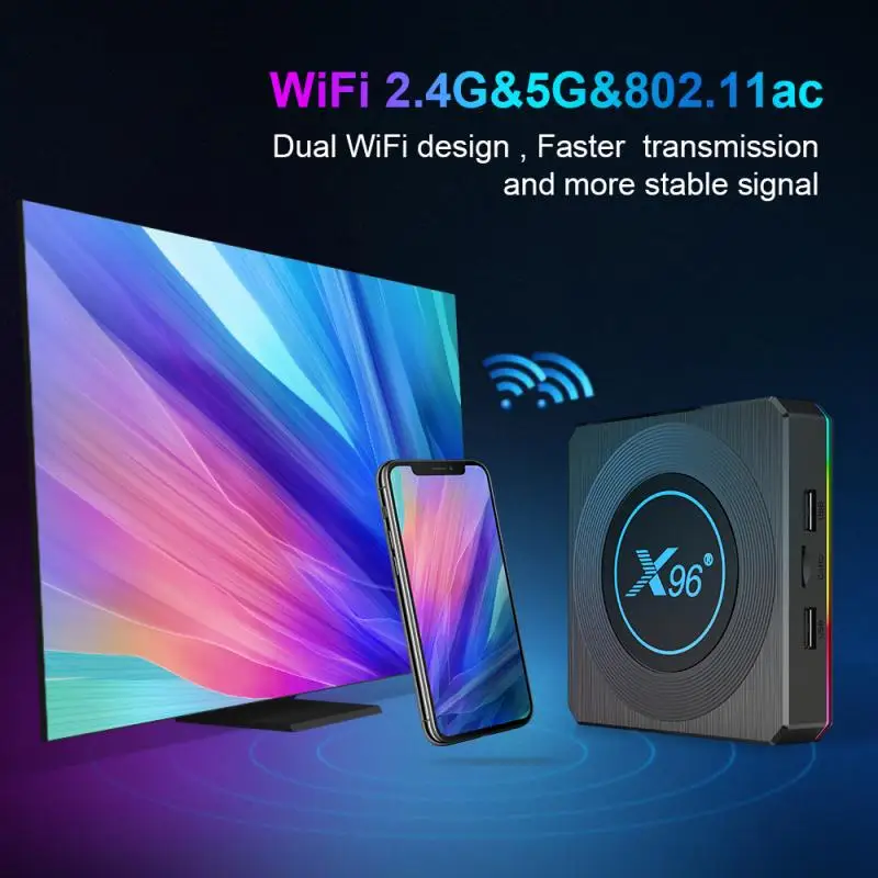 

ТВ-приставка X96 X4, Android 11,0, 4 + 64 ГБ, Wi-Fi, 100/1000 м