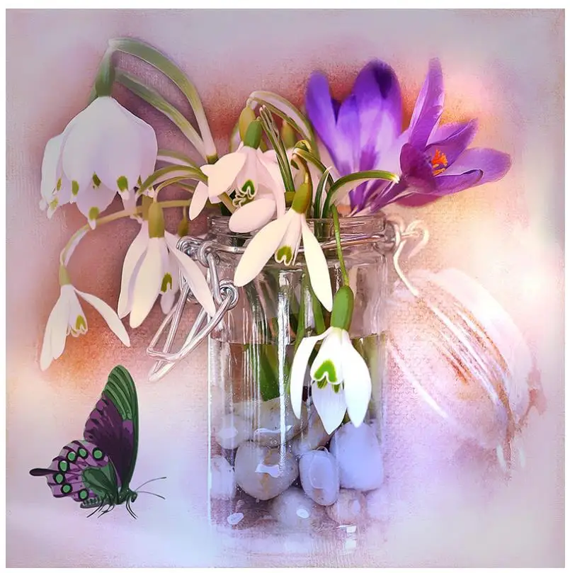 Полный алмаз живопись Орхидея цветок вышивка мозаика стикер dotz горный хрусталь