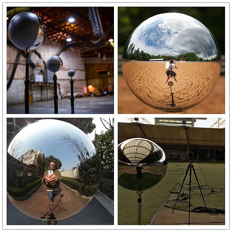 VFX-Bola de efecto Visual HDRI para fotograf&iacute;a, reflector de colecci&oacute;n de 18 grados, color gris, espejo-2