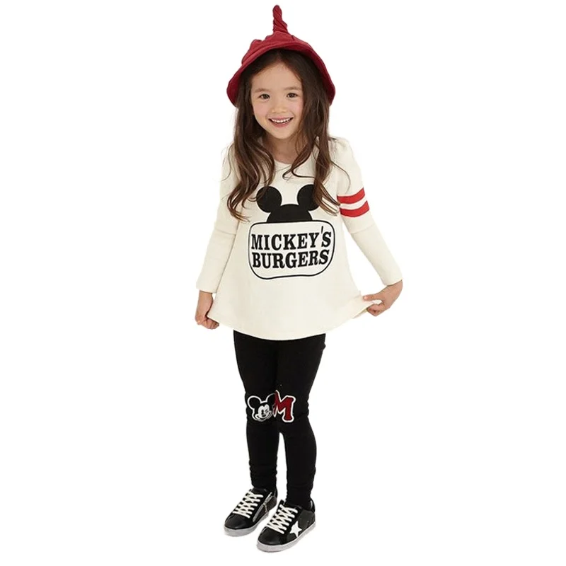 Детская одежда Комплекты для девочек Рубашка с длинными рукавами + штаны детская