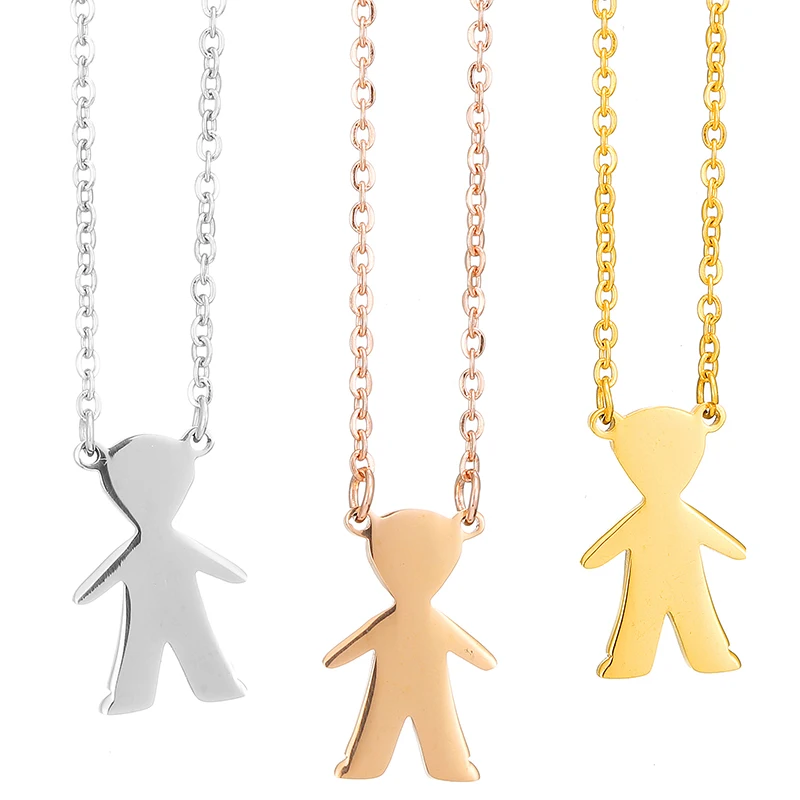 

Family Figure Pednant Necklace Personalized Custom Name Necklaces 36l Stainless Steel Chain Necklace Parents Girls Boy Gifts