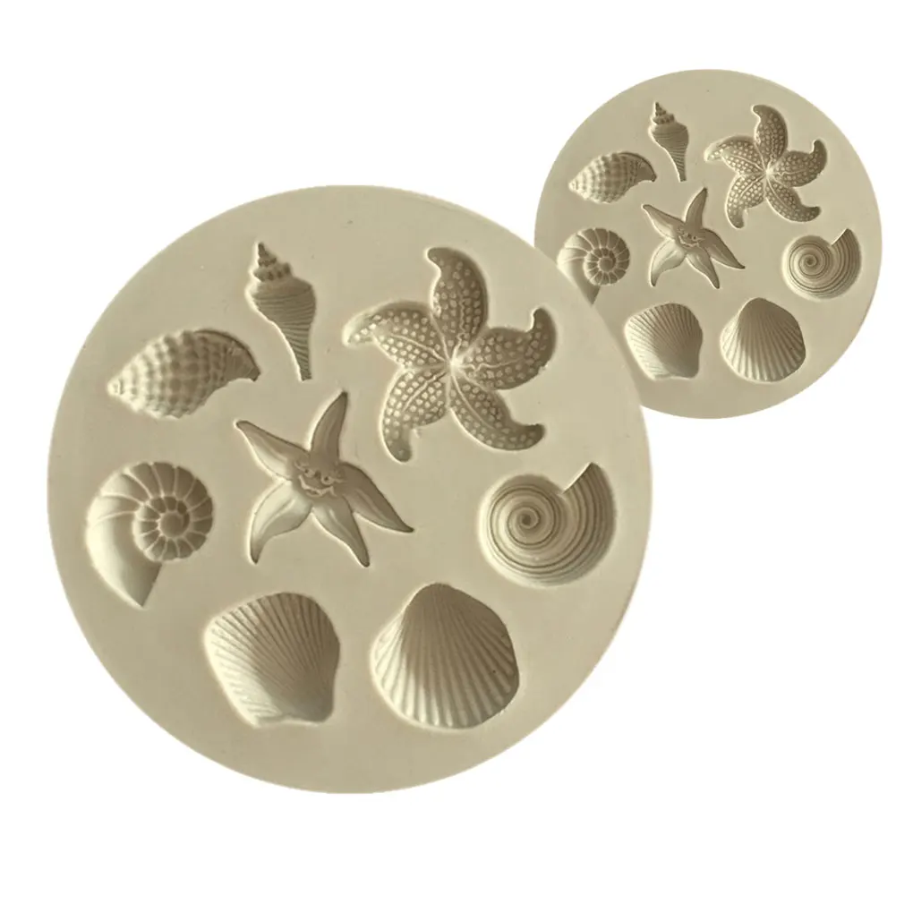 3D Милые Силиконовые Конфеты в форме ракушек DIY торт Желе помадка форма для