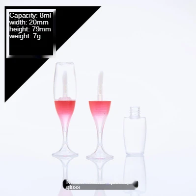 

Mini wine glass lip gloss lip glaze lip gloss empty tube wine glass lipstick cross-border hot-selling cosmetic packaging materia