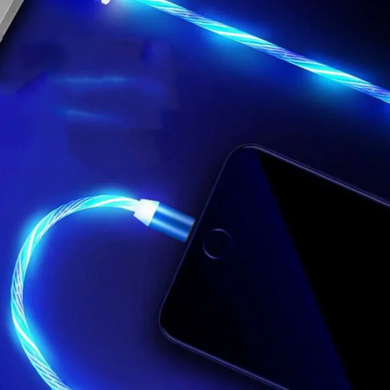 Магнитный кабель Pmxbt USB Type-C/Micro/Lightning для телефонов iPhone/Android с подсветкой 2.4A 1/2 м |