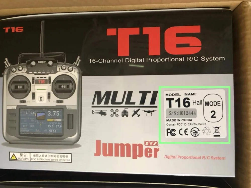 Jumper T16 Pro Hall Gimbal с открытым исходным кодом мультипротокол радио передатчик JP4-in-1 радиочастотный модуль 2,4G 16CH 4," lcd