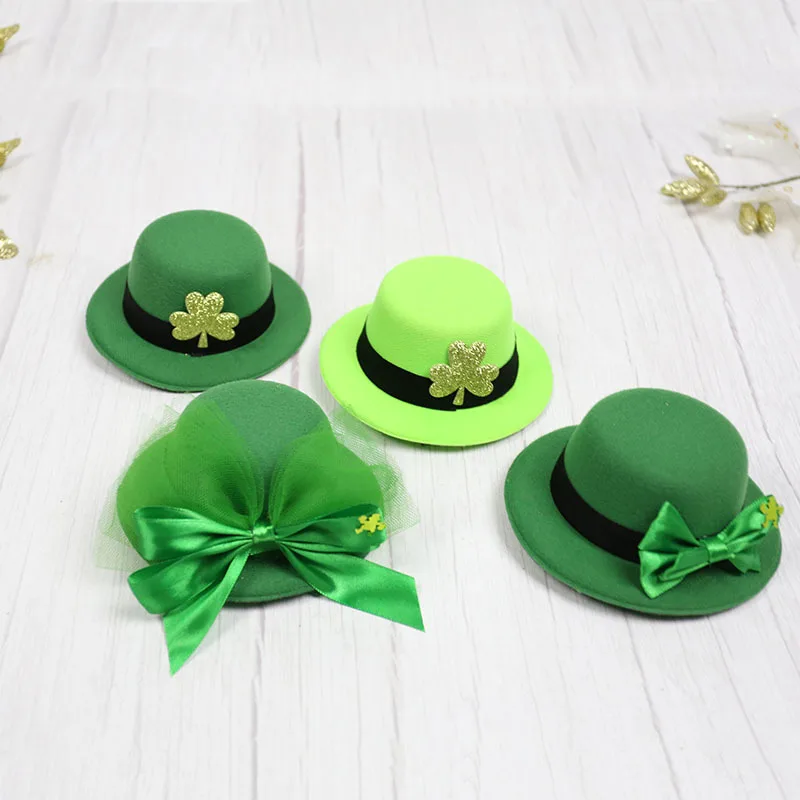 

Зеленая шляпа ко Дню Св. Патрика, заколка для волос, шляпа-топ, украшение, головной убор на ирландский фестиваль, праздничное украшение для в...