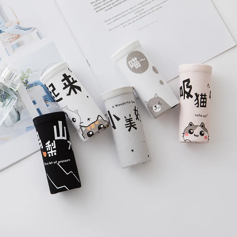 Нижнее белье для подростков 4 шт. удобные хлопковые трусы с мультяшным рисунком