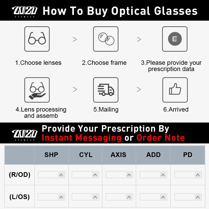 

20/20 Brand Design Authentic 100% Acetate Optical Myopia Glasses Frame For Men Prescription Eyewear Women AS6306